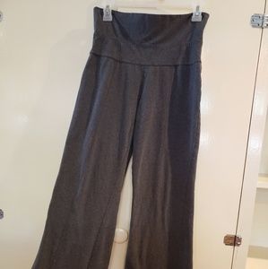 So Saturday wide leg yoga pants foldover waist